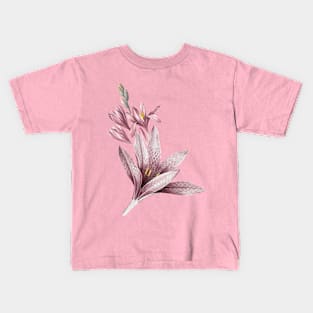 Pink Amaryllis Flowers Kids T-Shirt